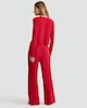 image 3 of F&F Waffle Textured Button Up Cardigan and Trousers Pyjamas in Red