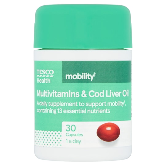Tesco Multivitamins Plus Cod Liver Oil X 30 Tesco Groceries