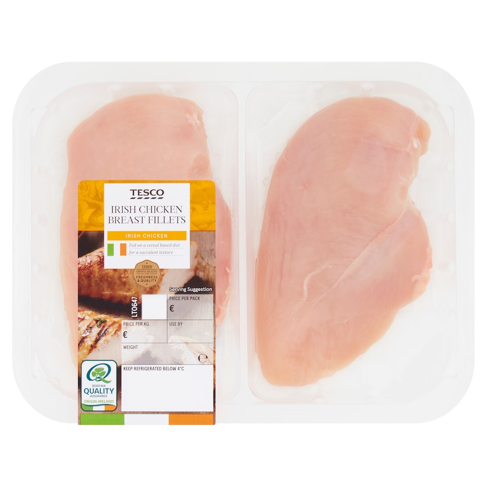 Tesco Irish Chicken Breast Fillets 291G