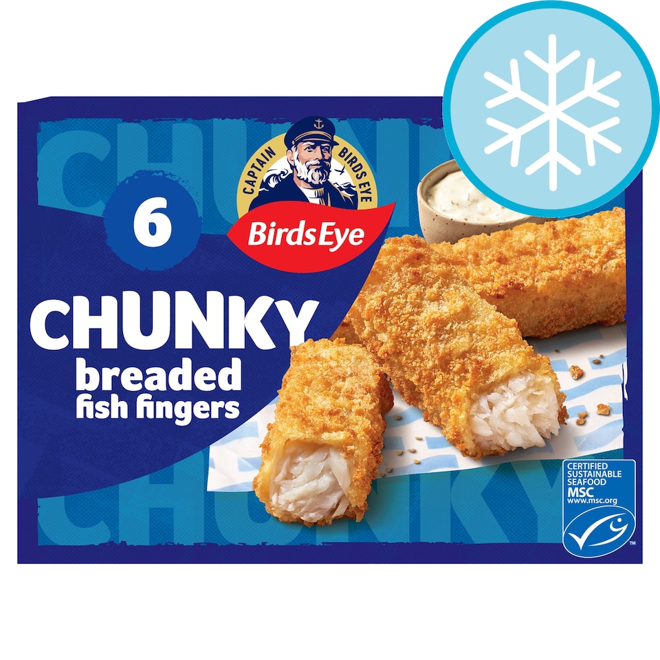 Birds Eye 6 Chunky Breaded Fish Fingers 360g