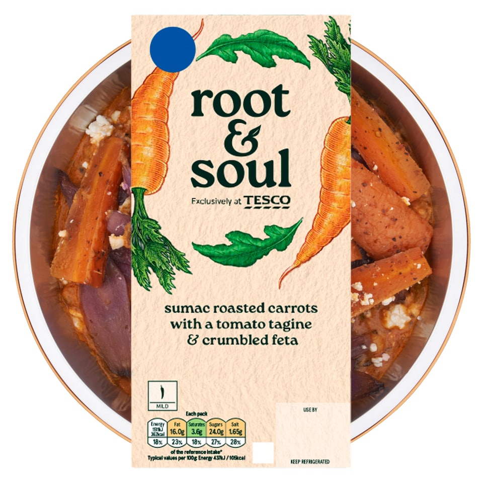 Root & Soul Sumac Roasted Carrots with a Tomato Tagine & Crumbled Feta 380g