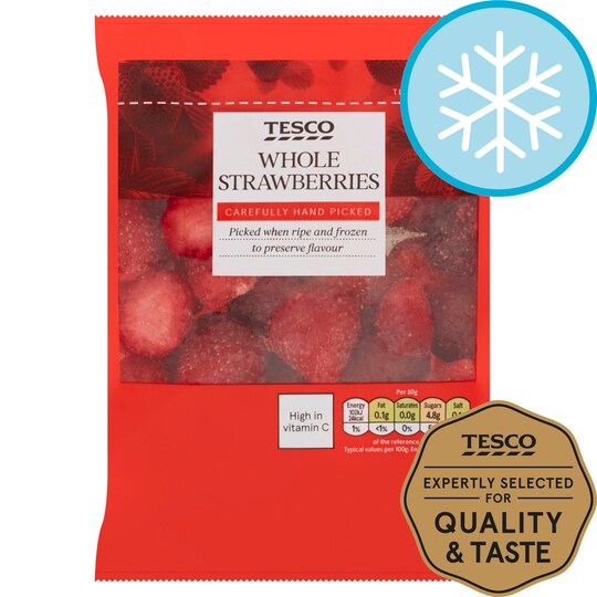 Tesco Frozen Whole Strawberries 350G Tesco Groceries
