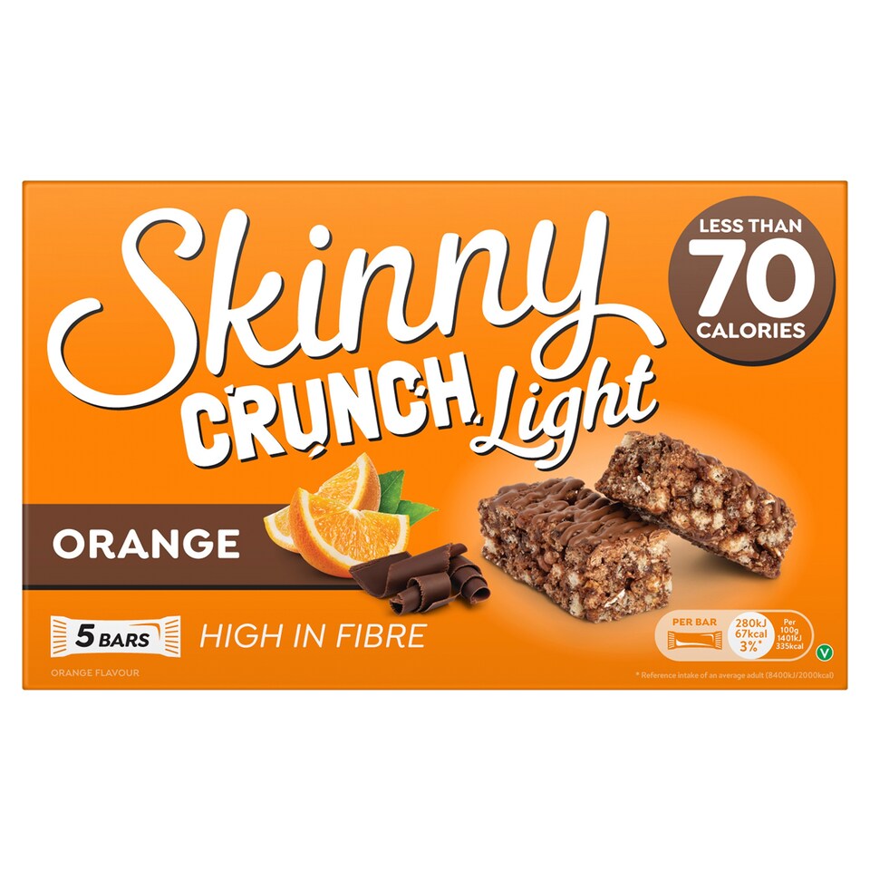 Skinny Crunch Chocolate Orange Snack Bar 5 x 20g