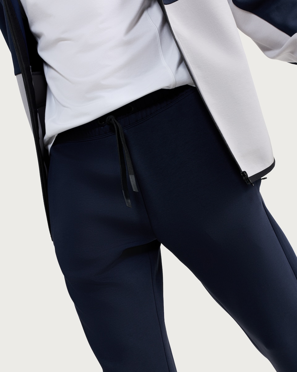 image 1 of F&F Active TECHSPORT Regular Fit Colour Block Cuffed Joggers in Navy