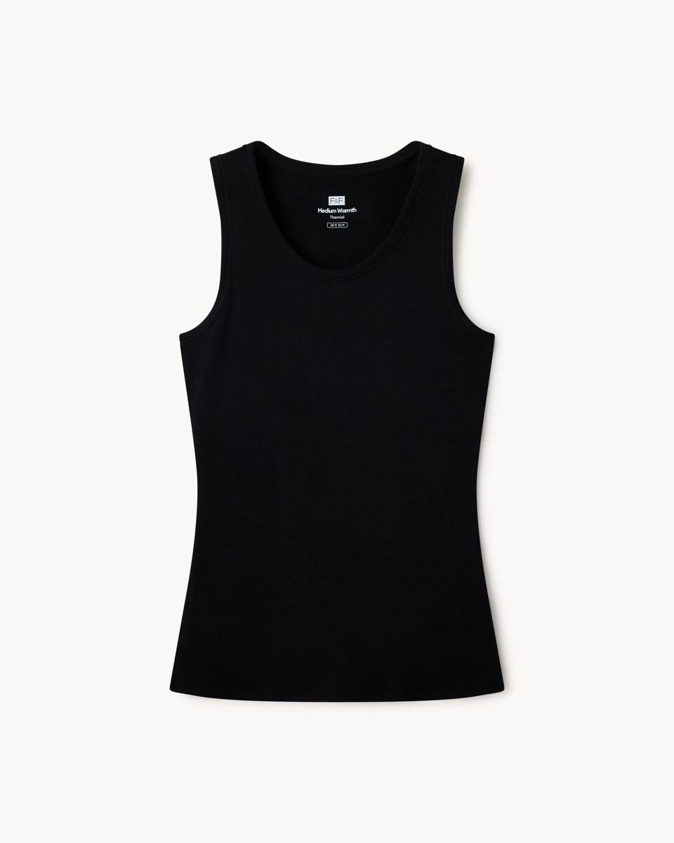 image 1 of F&F WARMPLUS™ Medium Warmth Thermal Vest in Black