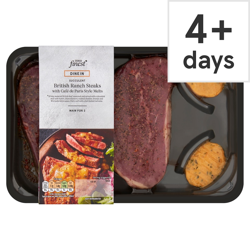 Tesco Finest Ranch Steak with Cafe De Paris Melt 303g