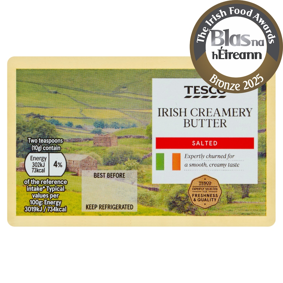 Tesco Irish Creamery Butter 227G