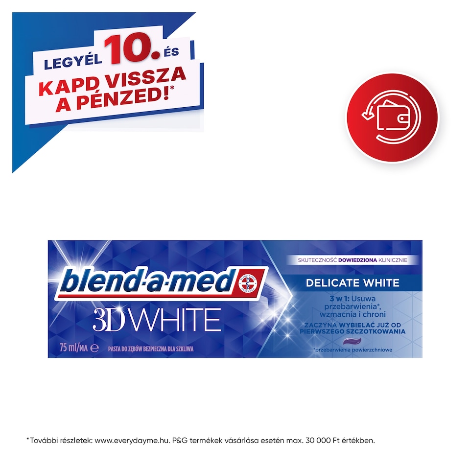 Blend-a-med 3D White Delicate White Fogkrém 75 ml  1. kép
