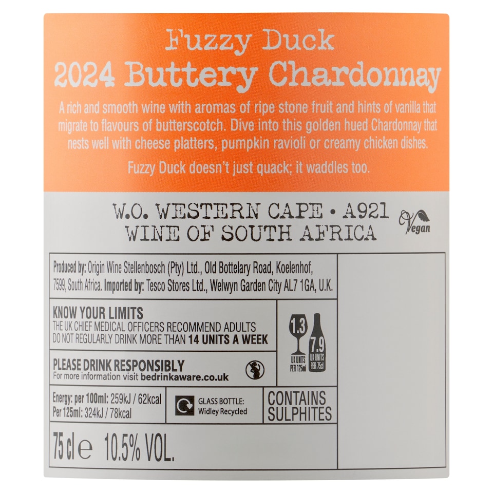 image 1 of Fuzzy Duck Buttery Chardonnay 75cl