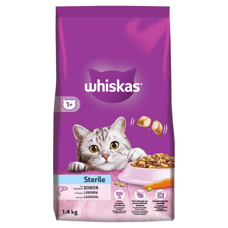 Whiskas Sterile 1+ with Divine Salmon 1.4 kg