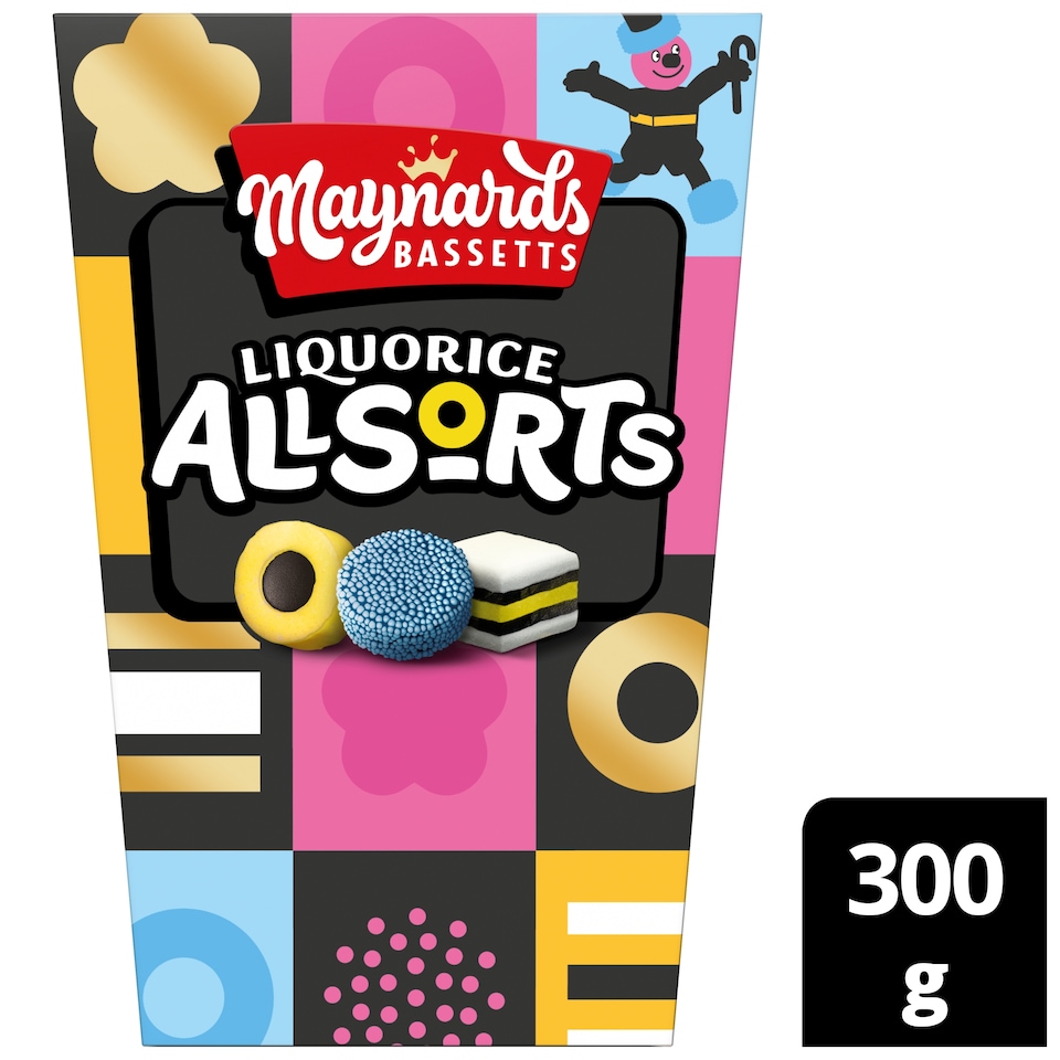 Maynards Bassetts Liquorice Allsorts Sweets Carton 300G