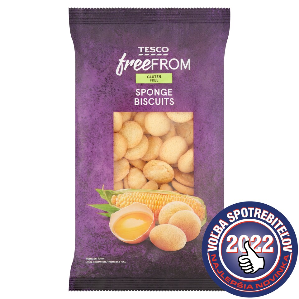 Tesco Free From Bezgluténové piškóty na báze kukuričnej múky 120 g