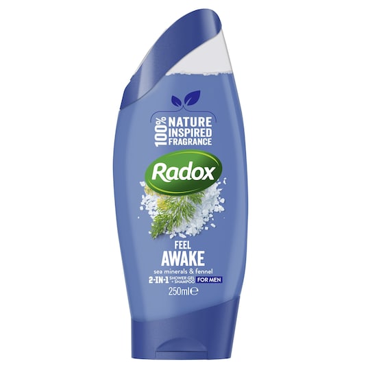 Radox For Men 2 In 1 Feel Awake Shower Gel 250Ml Tesco Groceries