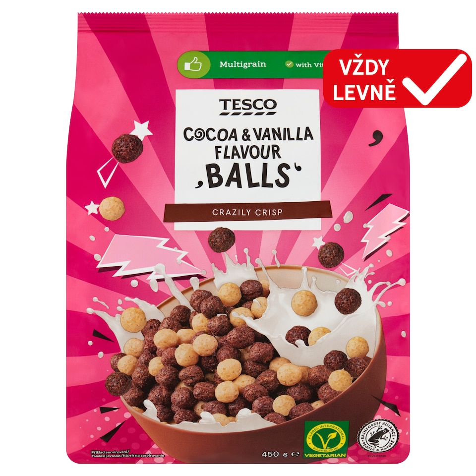 Tesco Cocoa & Vanilla Flavour Balls 450g