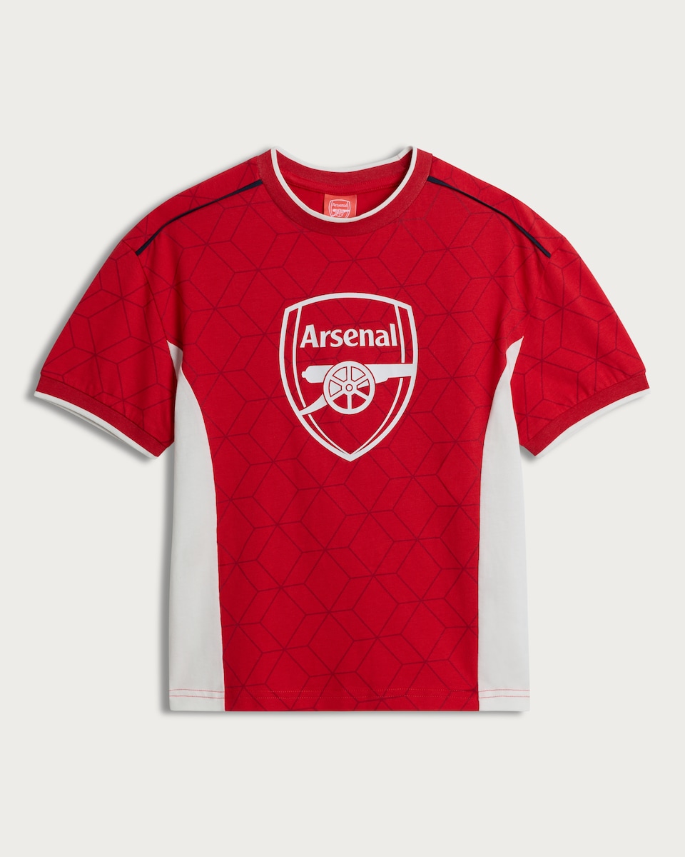 Arsenal Logo Pure Cotton T-Shirt in Red