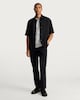 image 2 of F&F Textured Pique Short Sleeved Button Front Shirt in Navy