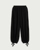 image 4 of F&F Sheer Balloon Leg Trousers in Black
