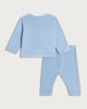image 2 of F&F Baby 2-Piece Velour Cardigan and Trousers Set in Blue