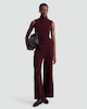 image 2 of F&F Wide Leg Co-ord Trousers with Cotton in Burgundy