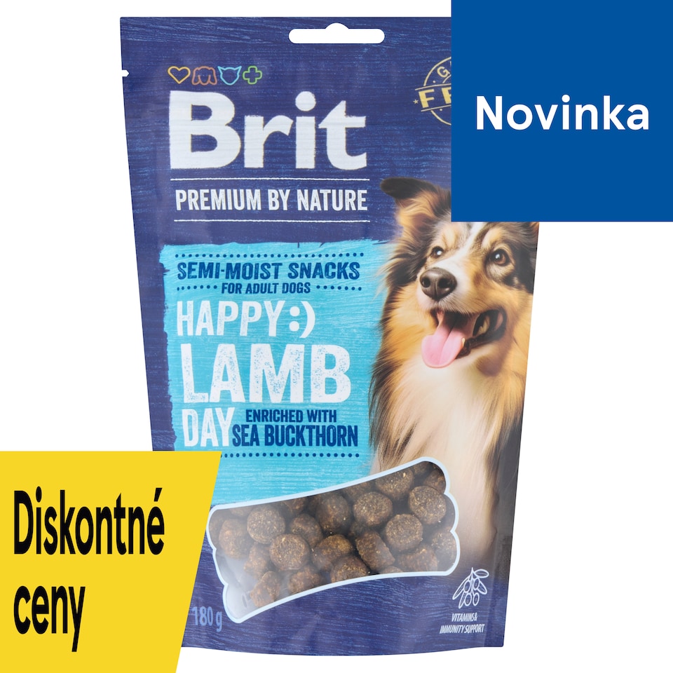 Brit Premium by Nature Jahňacina obohatené o rakytník rešetliakový doplnkové krmivo pre psov 180 g