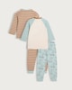 image 2 of F&F Boys 2-Pack Pure Cotton Roarsome Dinosaur Pyjamas in Multi