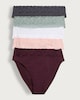 image 4 of F&F 5-Pack Cotton Rich Lace Trim High Leg Knickers in Multi