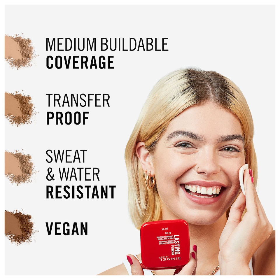 image 1 of Rimmel Lsting Powder Foundation Golden Beige 10G