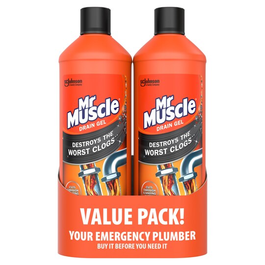 Mr Muscle Max Gel Unblocker 2 X 1000Ml Tesco Groceries