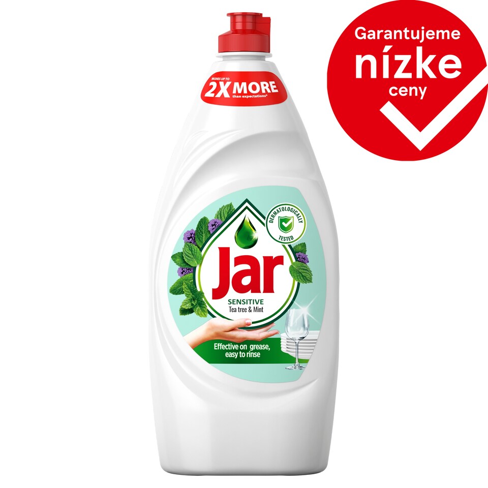 obrázok 1 z Jar Sensitive Tea Tree & Mint Prostriedok Na Umývanie Riadu Jemný K Rukám 900 ML