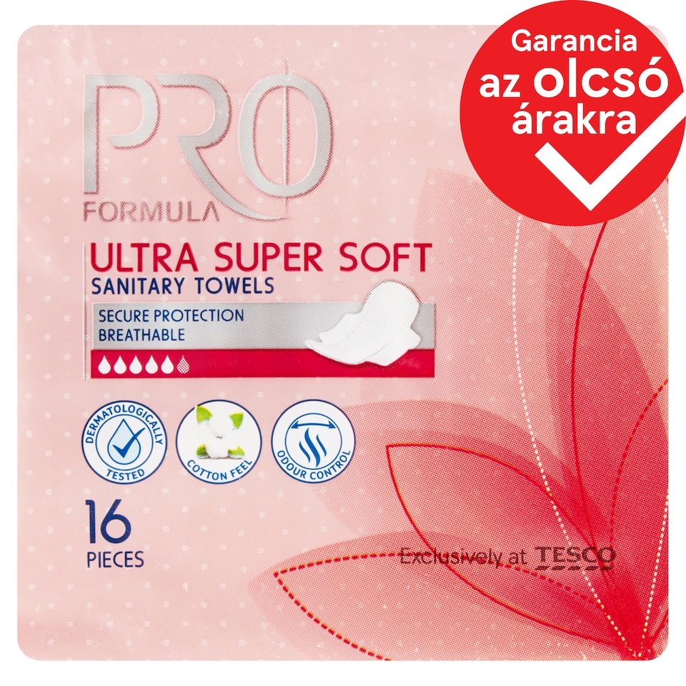 Tesco Pro Formula Wings Ultra Super Soft Sanitary Pads 16 pcs