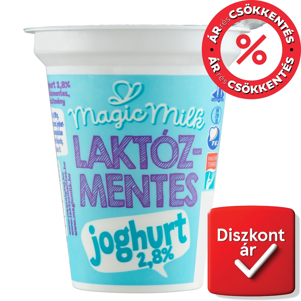 Magic Milk laktózmentes élőflórás zsírszegény natúr joghurt 150 g  1. kép