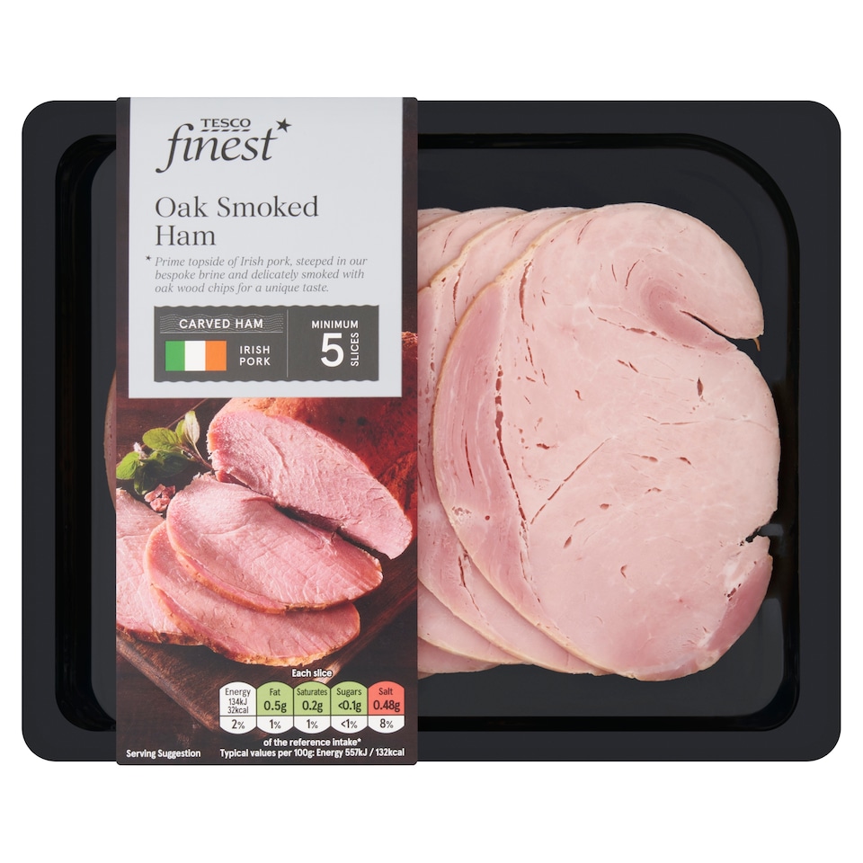 Tesco Finest Oak Smoked Irish Ham 120g
