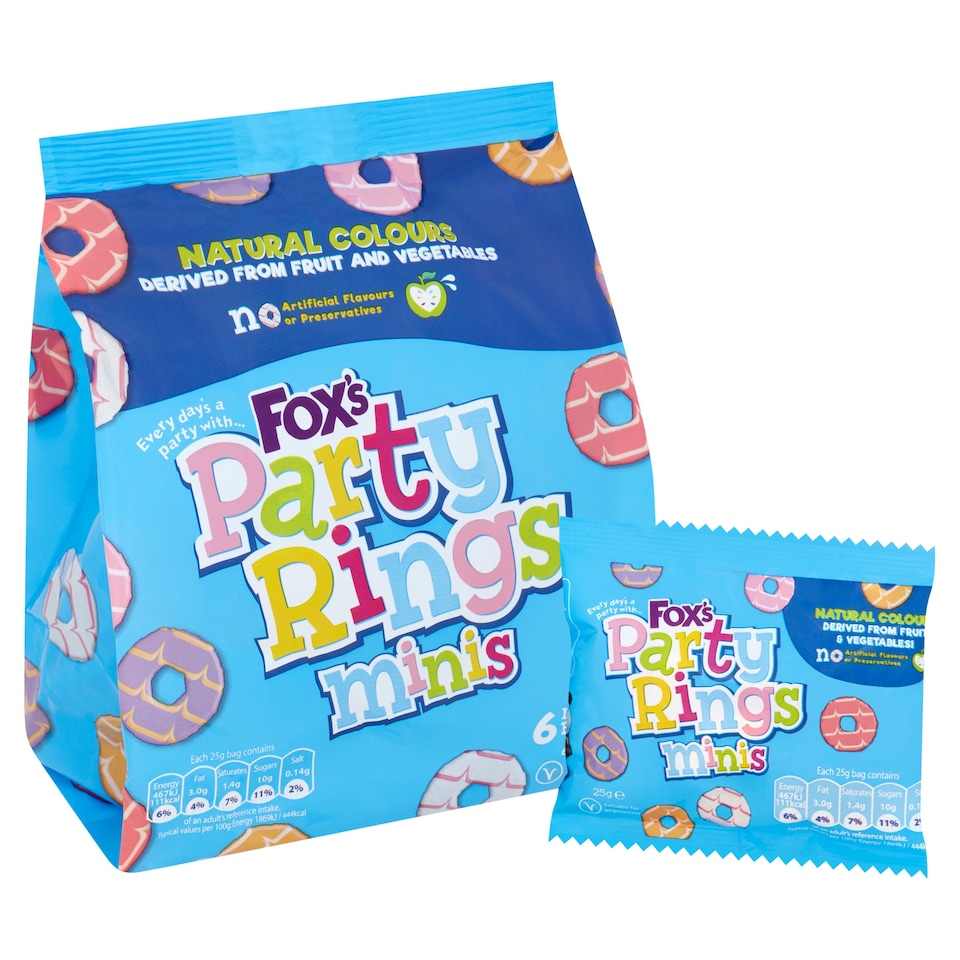 image 1 of Fox's Mini Party Rings Biscuits 6 Bags