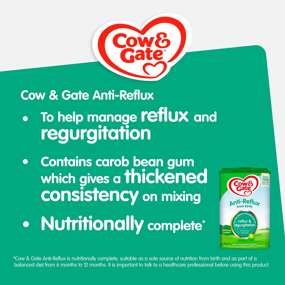 image 1 of Cow & Gate Anti-Reflux Baby Milk Formula Powder from Birth 800g