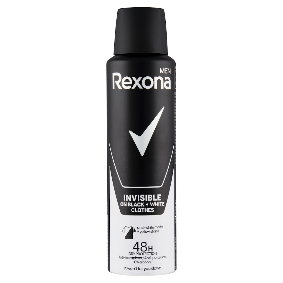 obrázok 1 z Rexona Men Invisible Black&White Antiperspirant 150 ml