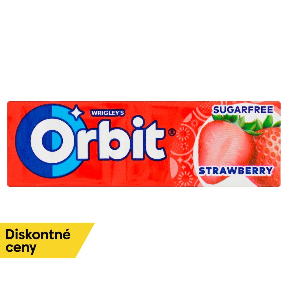 obrázok 1 z Wrigley's Orbit Strawberry žuvačka bez cukru s jahodovou príchuťou 10 ks 14 g