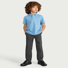 F&F School Boys 2-Pack Regular Fit Trousers in Grey