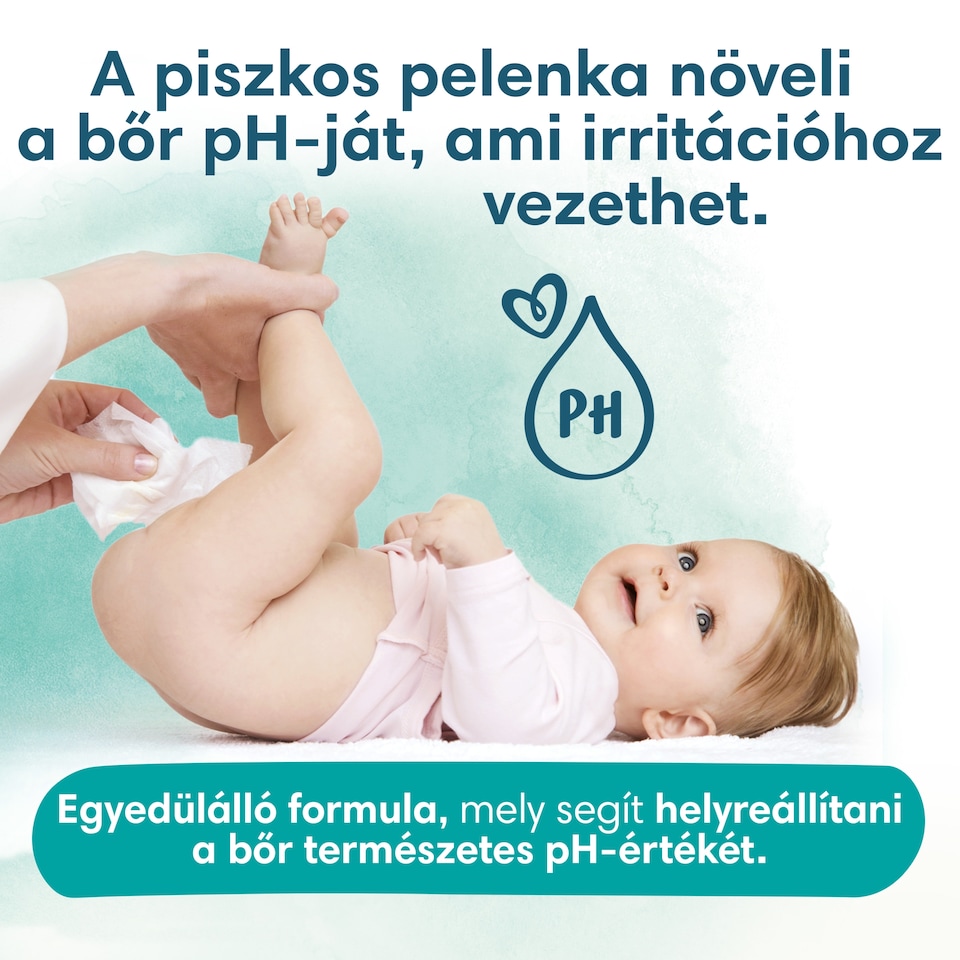 Pampers Harmonie New Baby Nedves Törlőkendő, 1 csomag = 46 db Törlőkendő 1. kép