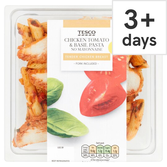 Tesco Chicken Tomato & Basil Pasta Salad 300G Tesco Groceries