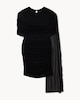 image 5 of F&F Ruched Draped Mini Dress in Black