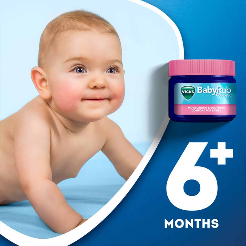 image 1 of Vicks BabyRub Ointment for Soothing and Relaxing Baby Massage - 50g Jar