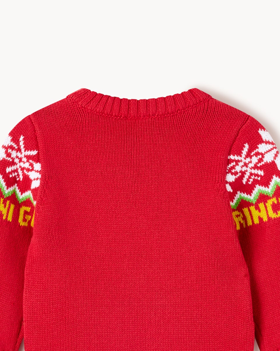 image 1 of The Grinch Pure Cotton Christmas Jumper in Red