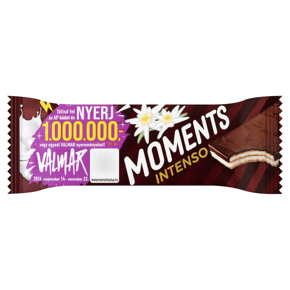 Moments Intenso tejes krémmel töltött ostyaszelet kakaós bevonómasszában 40 g  1. kép