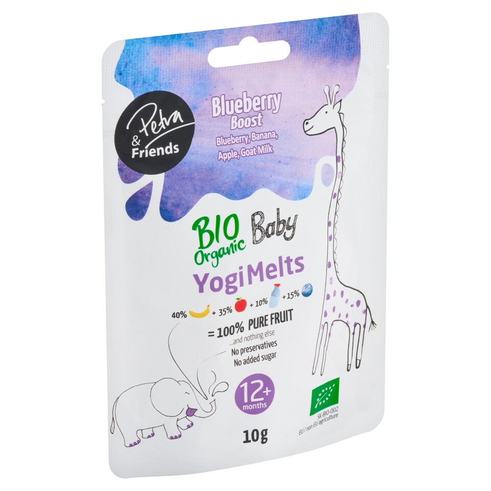 image 1 of Petra & Friends Yogi Melts Blueberry Boost Organic Freeze-Dried Goat Milk Snack 10g