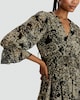 image 3 of F&F Paisley Print Tiered Midi Dress in Multi Black White