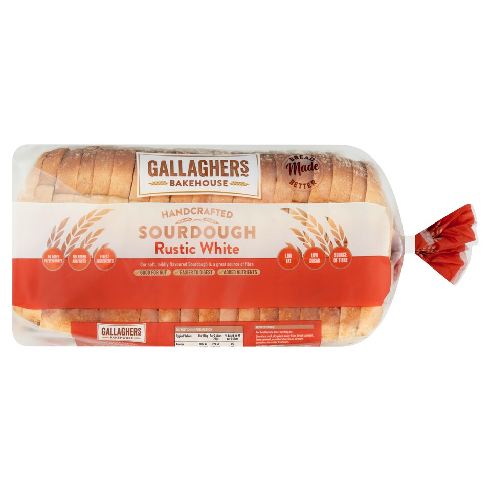 Gallaghers Sourdough Rustic White Loaf 720G