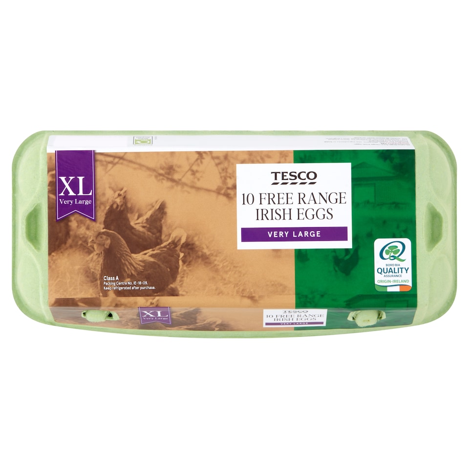 Tesco Free Range Very Large Eggs 10 Pack