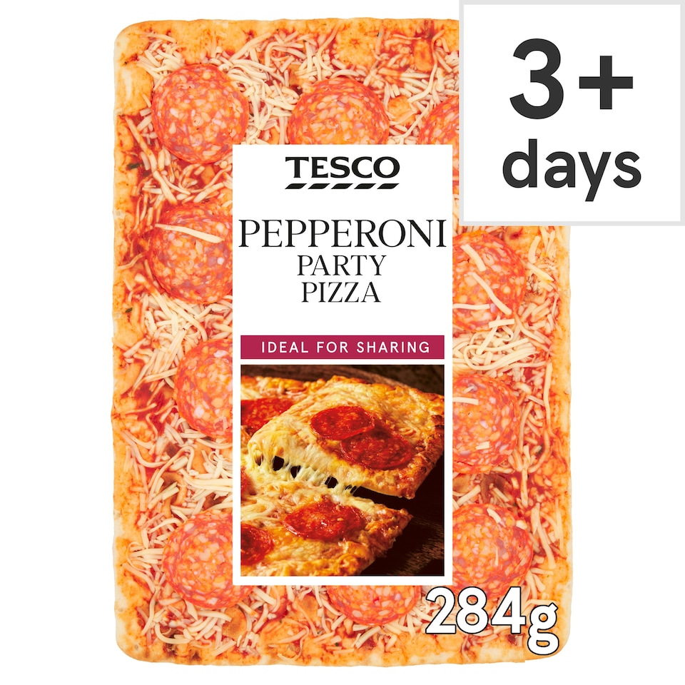 TESCO Pepperoni Party Pizza 284g