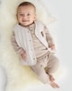 image 1 of F&F Baby 3-Piece Bear Hugs Gilet, Top and Cuffed Joggers Set in Neutral