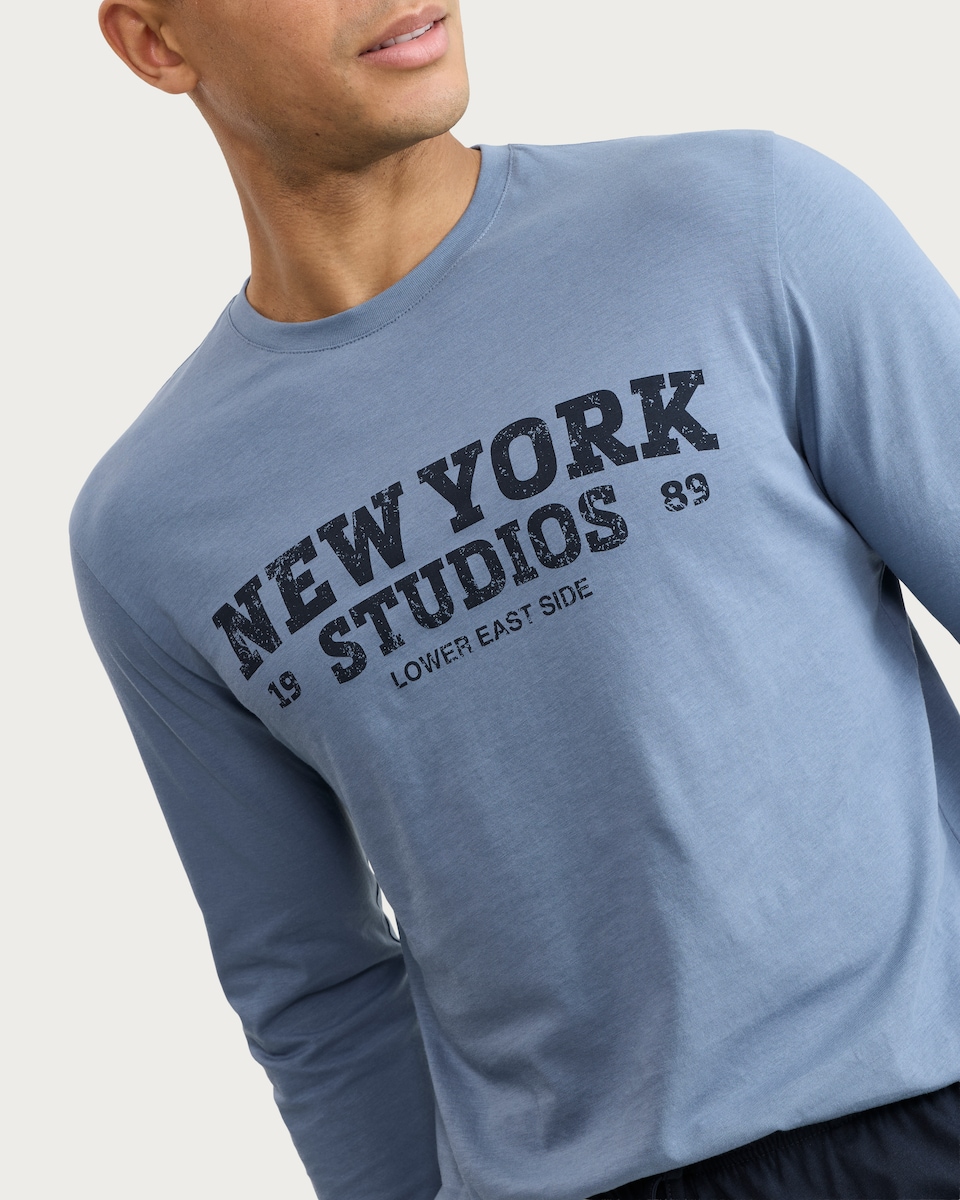 image 1 of F&F Pure Cotton Slogan Pyjama Set in Multi